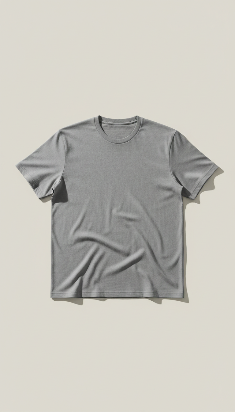 Classic Crew Neck T-Shirt in Stone Gray